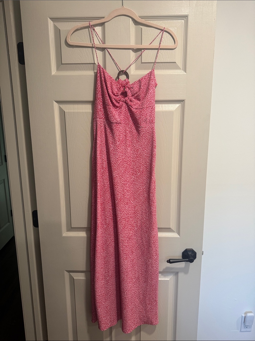 Zara Halter Animal Print Midi Dress